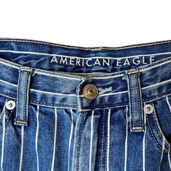 American  Eagle Striped Mom Jean 0R - Picture 9 of 12